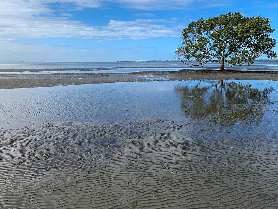 Beachmere — low tide sand flats