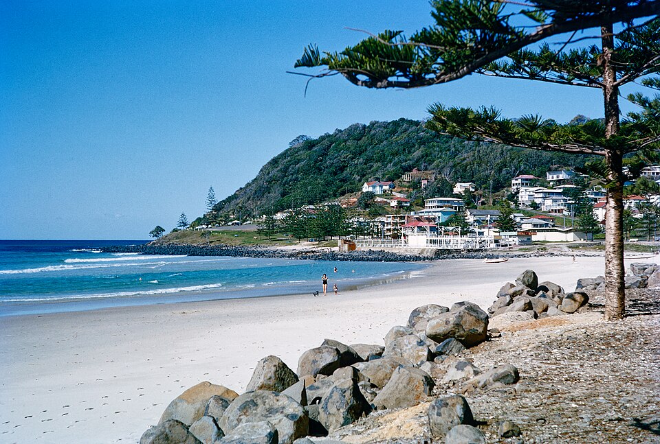 Burleigh Heads beach — esplanade shore walk