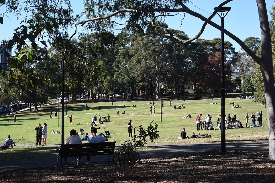 Camperdown Memorial Rest Park — open grass and trees