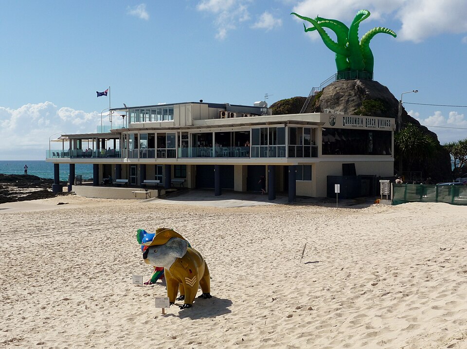 Currumbin Beach — SLSC and sand
