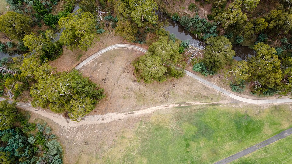 Northern suburbs — open park path