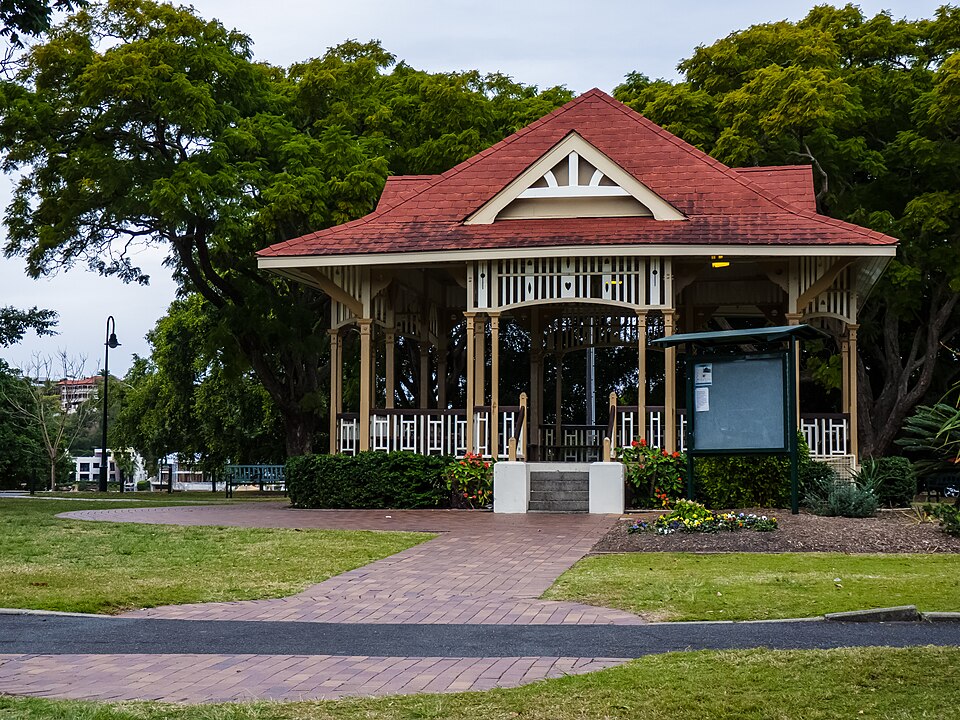 New Farm Park — rotunda and open parkland