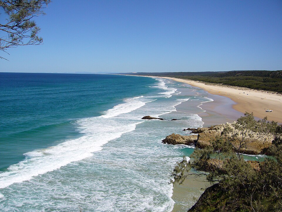 North Stradbroke — Main Beach sand and surf