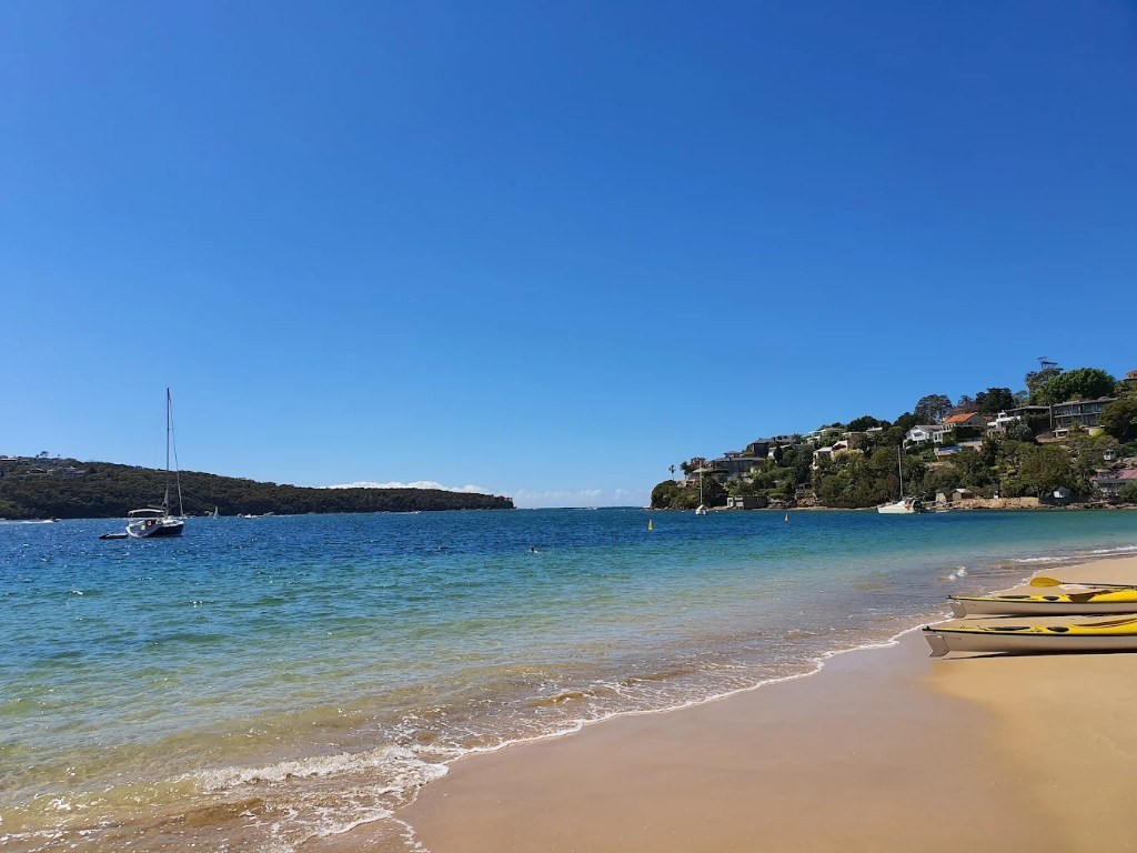Chinamans Beach — sandy shore below Rosherville Reserve