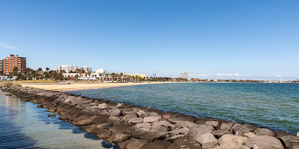 St Kilda Beach dog zones — coastal views