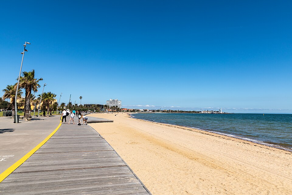 St Kilda — foreshore sand and bay