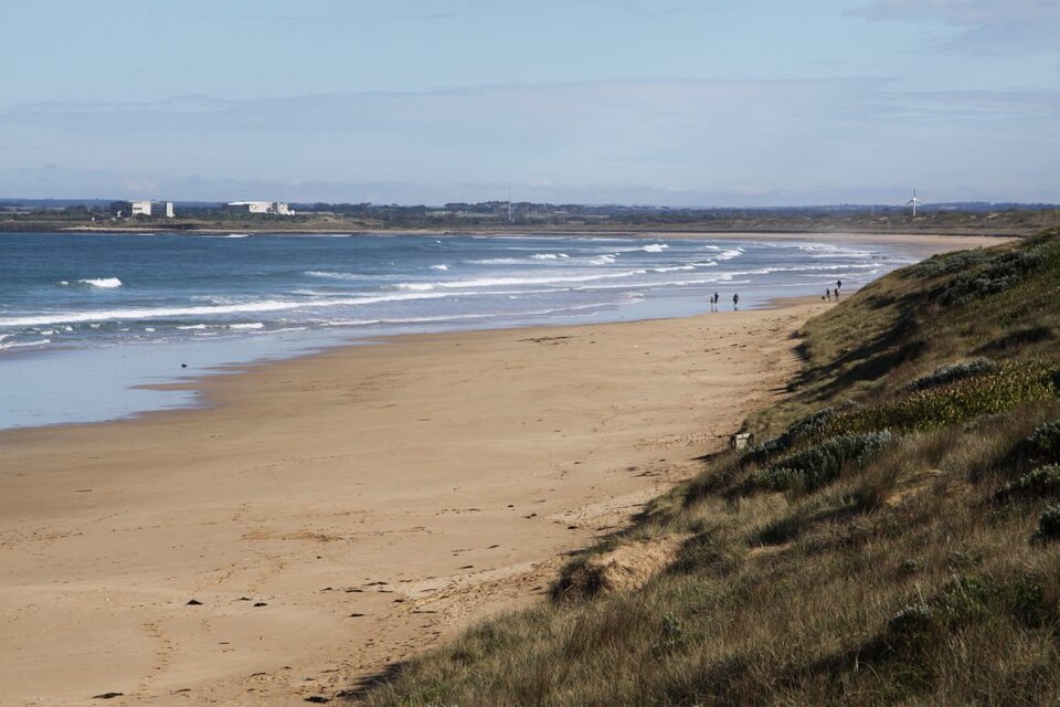 Thirteenth Beach — sand towards Breamlea